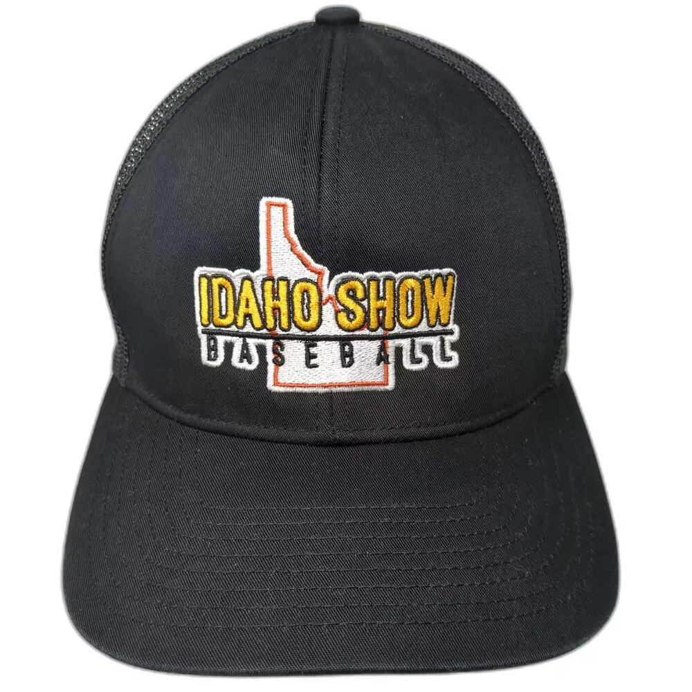 Pacific Headwear Black Trucker Hat One Size Idaho Show Baseball Embroidered Logo